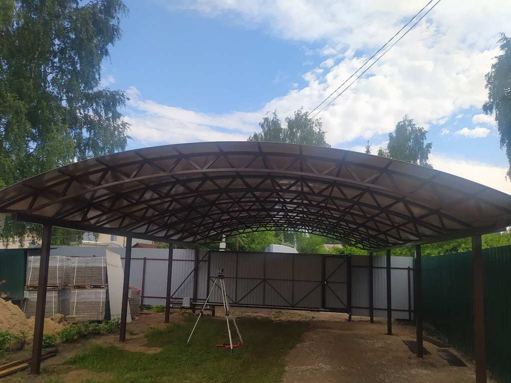 Металлический навес пример 5