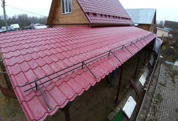 Металлический навес пример 6