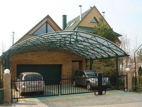 Навес из профильной трубы пример 1