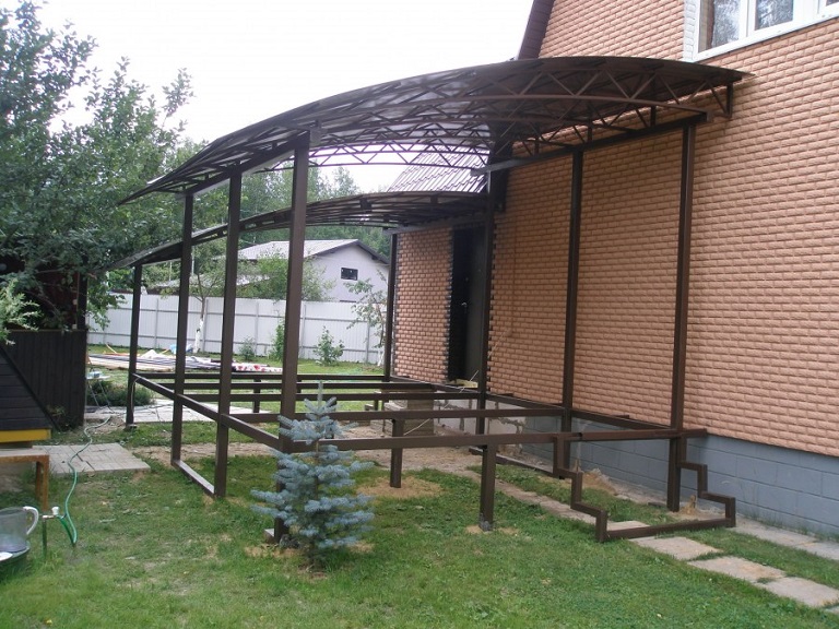 Навес арочный работа 8