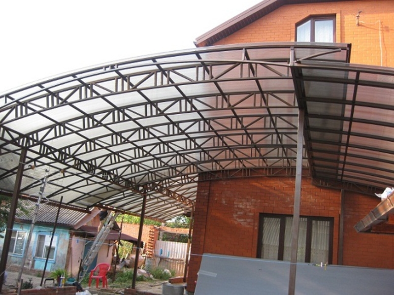 Двухуровневый навес пример 9