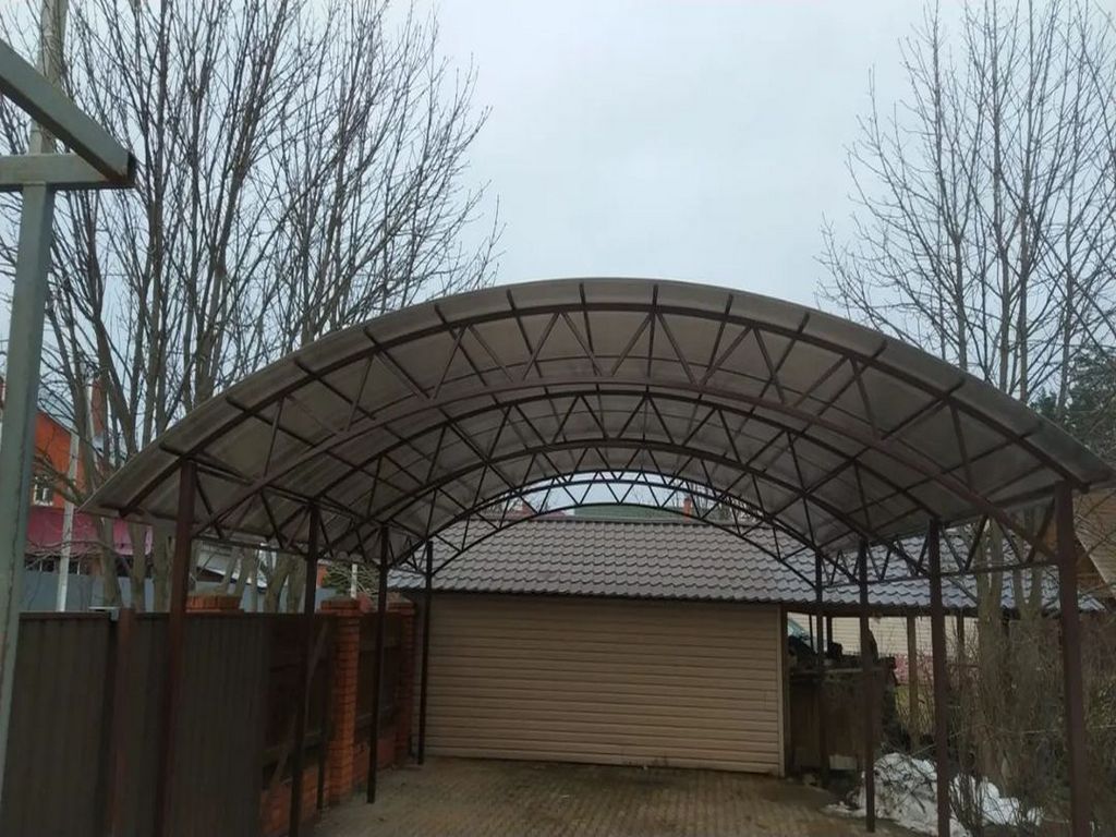 Навес арочный работа 10