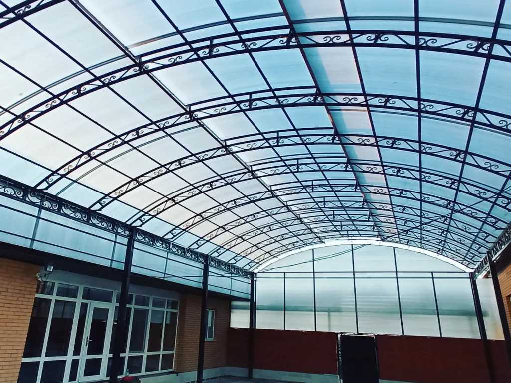 Навес арочный работа 9