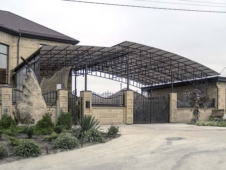 Двухуровневый навес пример 1