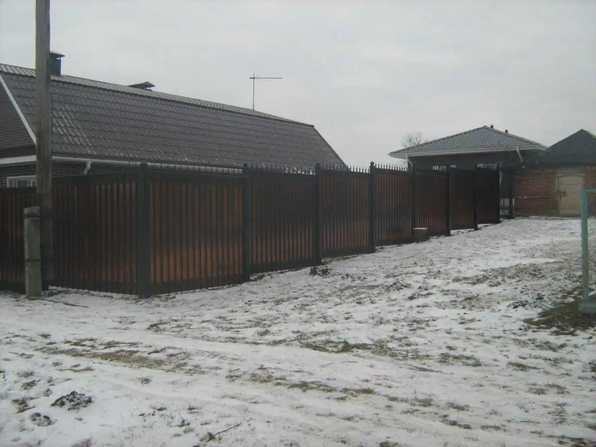 Сварной забор с поликарбонатом 60 метров