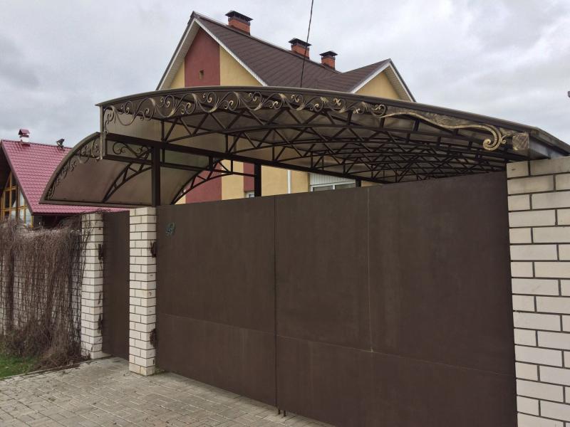 Двухуровневый навес пример 4