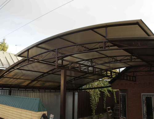 Двухуровневый навес пример 5