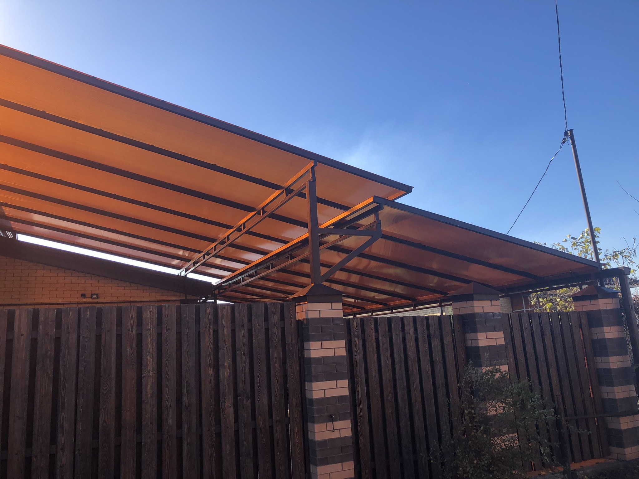 Двухуровневый навес пример 7