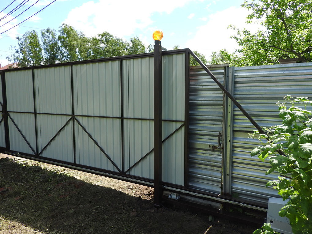 Откатные ворота с пультом под ключ