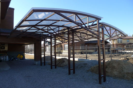 Двухуровневый навес пример 2